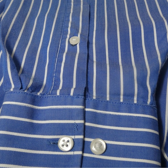 Tommy Hilfiger Mens Dress Shirt 34-35 Blue White - Picture 4 of 4